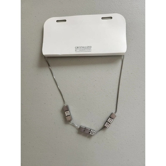 NWT Swarovski Crystallized 5577710 Necklace Cube - Picture 2 of 6